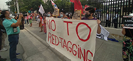 red tagging protest
